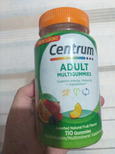 Load image into Gallery viewer, Centrum Adult Multigummies assorted natural fruit flavors 110 gummies