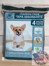 Load image into Gallery viewer, Training Pads for dog/cat Tapis Absorbants 4 pads 22in x22in(56cmx56cm)