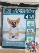 Load image into Gallery viewer, Training Pads for dog/cat Tapis Absorbants 4 pads 22in x22in(56cmx56cm)