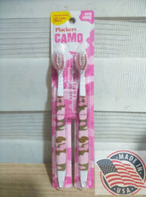 Load image into Gallery viewer, Plackers Camouflage 2-Pack Soft Toothbrushes For Kids Value Pack (PINK CAMO)