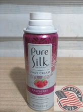Load image into Gallery viewer, Pure Silk Shave Cream Raspberry mist aloe infusion moisturizers skin 5 oz (142g) U.S.A