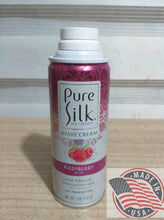Load image into Gallery viewer, Pure Silk Shave Cream Raspberry mist aloe infusion moisturizers skin 5 oz (142g) U.S.A