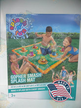 Load image into Gallery viewer, Splash n' Fun Gopher smash Splash Mat 42 in L X 42 in W (107CM l X107 cm W) 3+ age 1 set