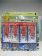 Load image into Gallery viewer, Play Money coins & currency Toy 33 pieces for kids age 4+