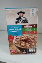 Load image into Gallery viewer, Quaker Instant Oatmeal Lower sugar variety 10 packets 328g