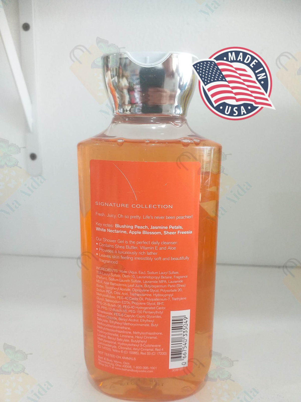 Bath & and Body Works Pretty As a Peach shea & vitamin E shower gel 10 fl oz / 295 ml