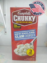 Load image into Gallery viewer, Campbell's Chunky Soup,Clam Chowder 3 cans soup (1.39kg)