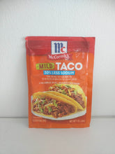 Load image into Gallery viewer, McCormick Mild Taco 30% Less Sodium 1 oz (28g)