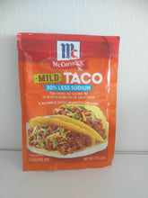 Load image into Gallery viewer, McCormick Mild Taco 30% Less Sodium 1 oz (28g)