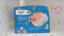 Load image into Gallery viewer, Equate Maxi Pads Napkin w/ Wings Unscented, Overnight Size 4 (26 Count)