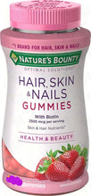 Load image into Gallery viewer, Hair, Skin, and Nails With Biotin by Nature's Bounty Multivitamin Supplement 90 Gummies