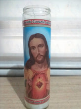 Load image into Gallery viewer, Religious Candles Sacred Heart Of Jesus and virgin de Guadalupe candles