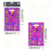 Load image into Gallery viewer, 10pcs 16*25cm Party Gift Bags With Handles Cake Dot Pattern Colorful Plastic Bag