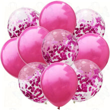 Load image into Gallery viewer, 10pcs/lot Mix Rose Gold Confetti Balloons Birthday Party Decorations