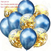 Load image into Gallery viewer, 10pcs/lot Mix Rose Gold Confetti Balloons Birthday Party Decorations