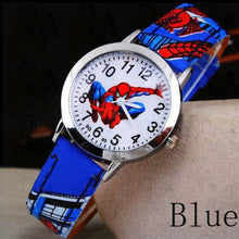 Load image into Gallery viewer, Children's Cartoon Watch Spiderman Leather Strap Quartz Watch