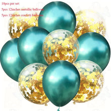 Load image into Gallery viewer, 10pcs/lot Mix Rose Gold Confetti Balloons Birthday Party Decorations