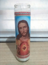 Load image into Gallery viewer, Religious Candles Sacred Heart Of Jesus and virgin de Guadalupe candles