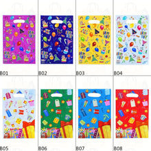 Load image into Gallery viewer, 10pcs 16*25cm Party Gift Bags With Handles Cake Dot Pattern Colorful Plastic Bag