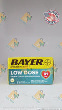Load image into Gallery viewer, Bayer Low Dose Aspirin Regimen Pain Reliever (81mg) 32 Enteric Coated Tablets