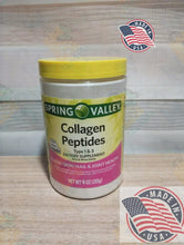 Load image into Gallery viewer, Spring valley powder COLLAGEN Peptides hair, skin & nails 9 oz (255g)