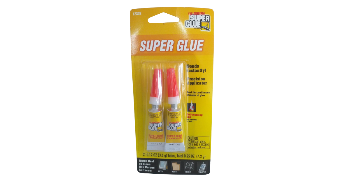 The Original Super Glue Instant Super Glue 2 tubes,0.25 oz(7.2g)