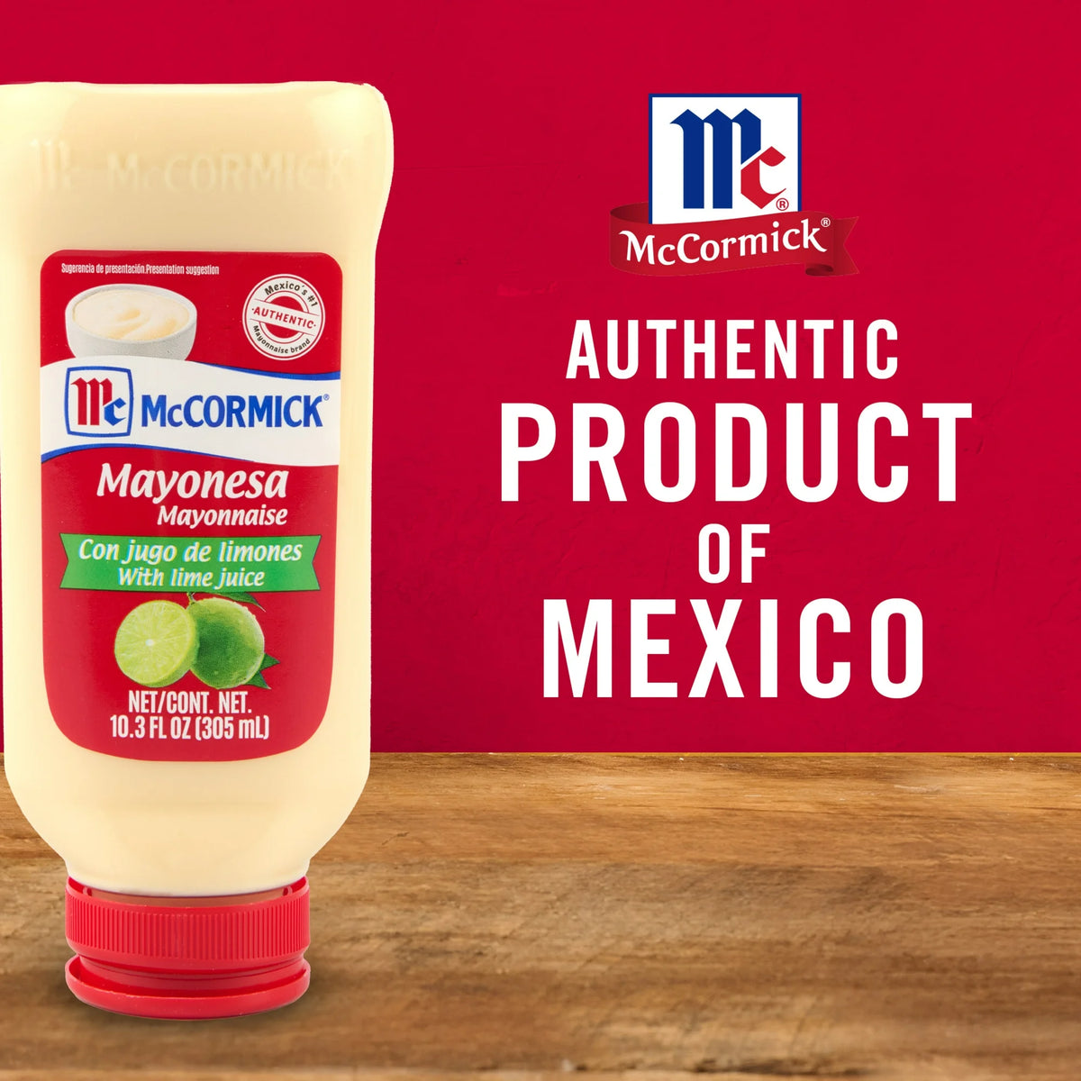 McCormick Mayonesa (Mayonnaise) with Lime Juice, 10.3 fl oz Bottle