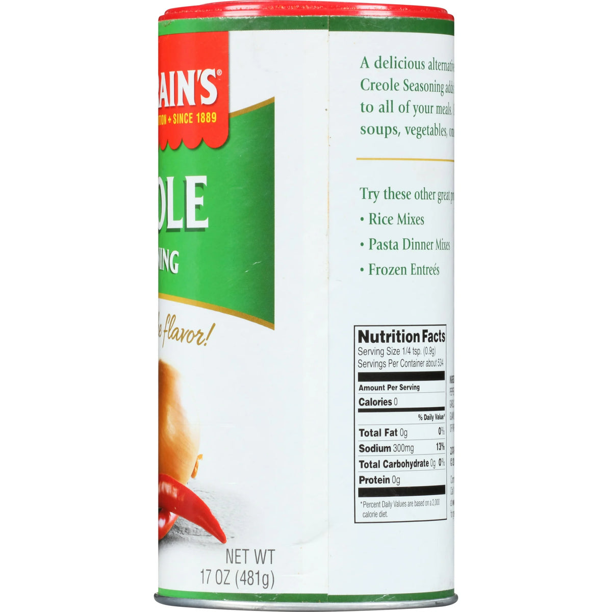 Zatarain's New Orleans Style Creole Seasoning, 17 oz Can