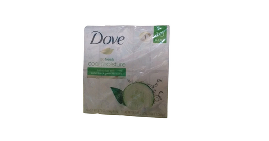 Dove Beauty Bar Soap Go Fresh Cool Moisture, Cucumber and Green Tea Scent, 3.75 Oz / 106g (Pack of 10)