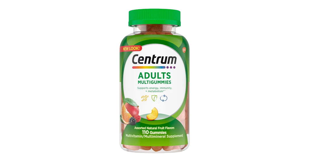 Centrum Adult Multigummies assorted natural fruit flavors 110 gummies