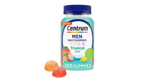 Centrum Multigummies Men's Multivitamin Gummy Vitamins, Tropical Fruit, 100 Count