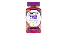 Load image into Gallery viewer, Centrum Women Multigummies assorted natural fruit flavors 100 gummies

