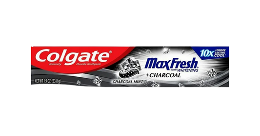 Colgate MaxFresh Total Whitening + Charcoal Toothpaste, Mint Toothpaste, 2.5 Oz Tube