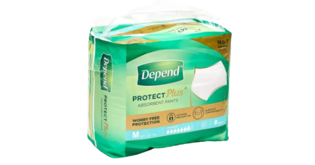Depend Protect Plus Absorbent Pads Medium 9pcs