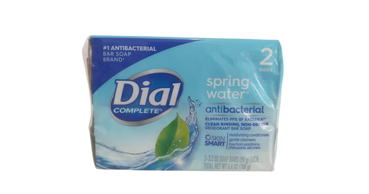 Dial Antibacterial Deodorant 2 Bar Soap Spring Water (180g )