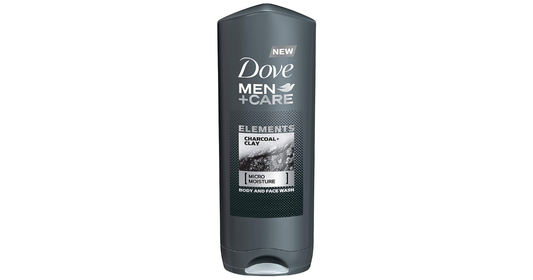 Dove Men + Care Elements Body Wash, Charcoal and Clay, 13.5 Oz(400ml)