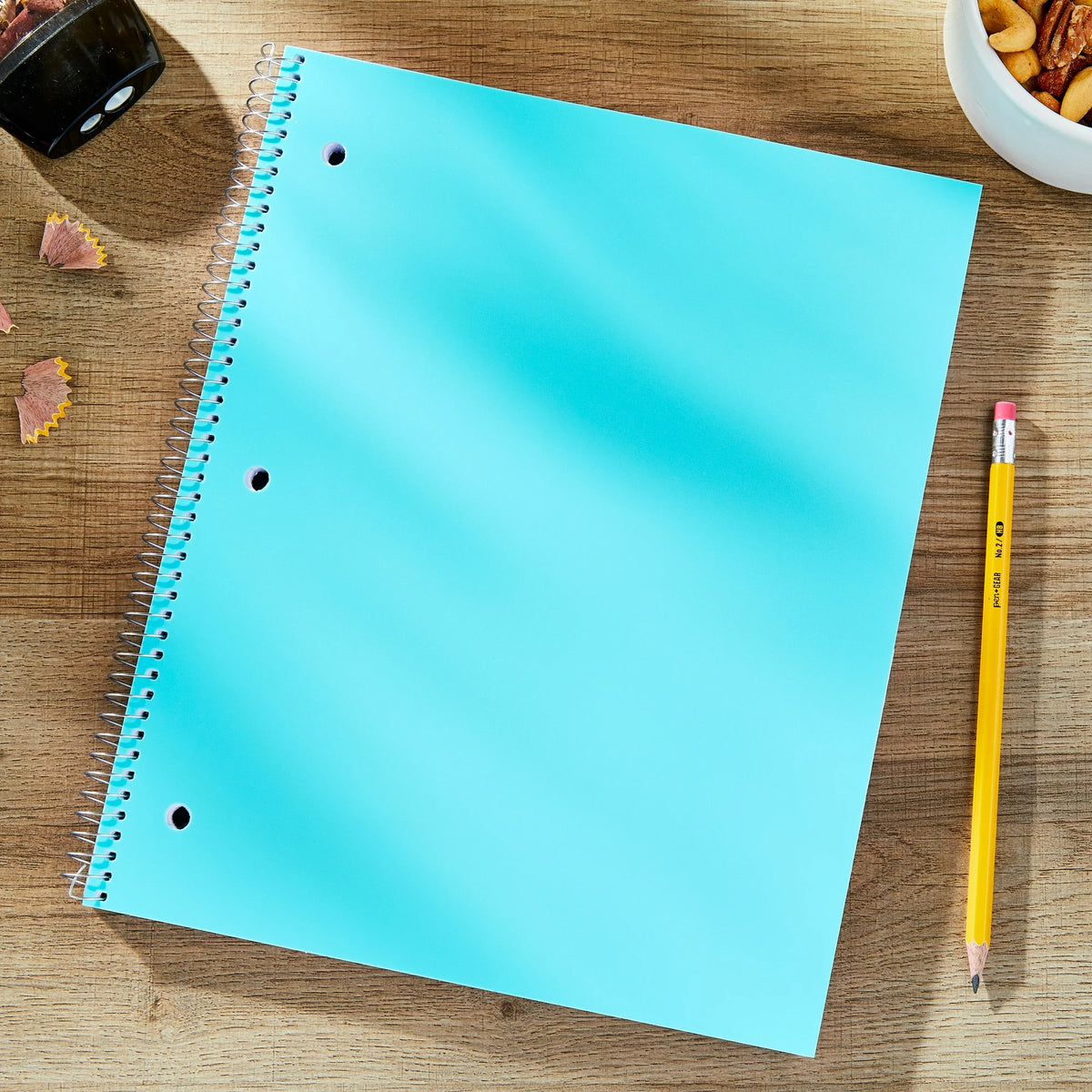 Pen+Gear College Ruled Poly 1-Subject Notebook with Inside Pockets, 9" x 11", 100 Heavyweight Sheets