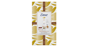 Dove Perfect Pampering Bath and Body Giftset with Polish, Wash, and Shower Foam, 3 Count