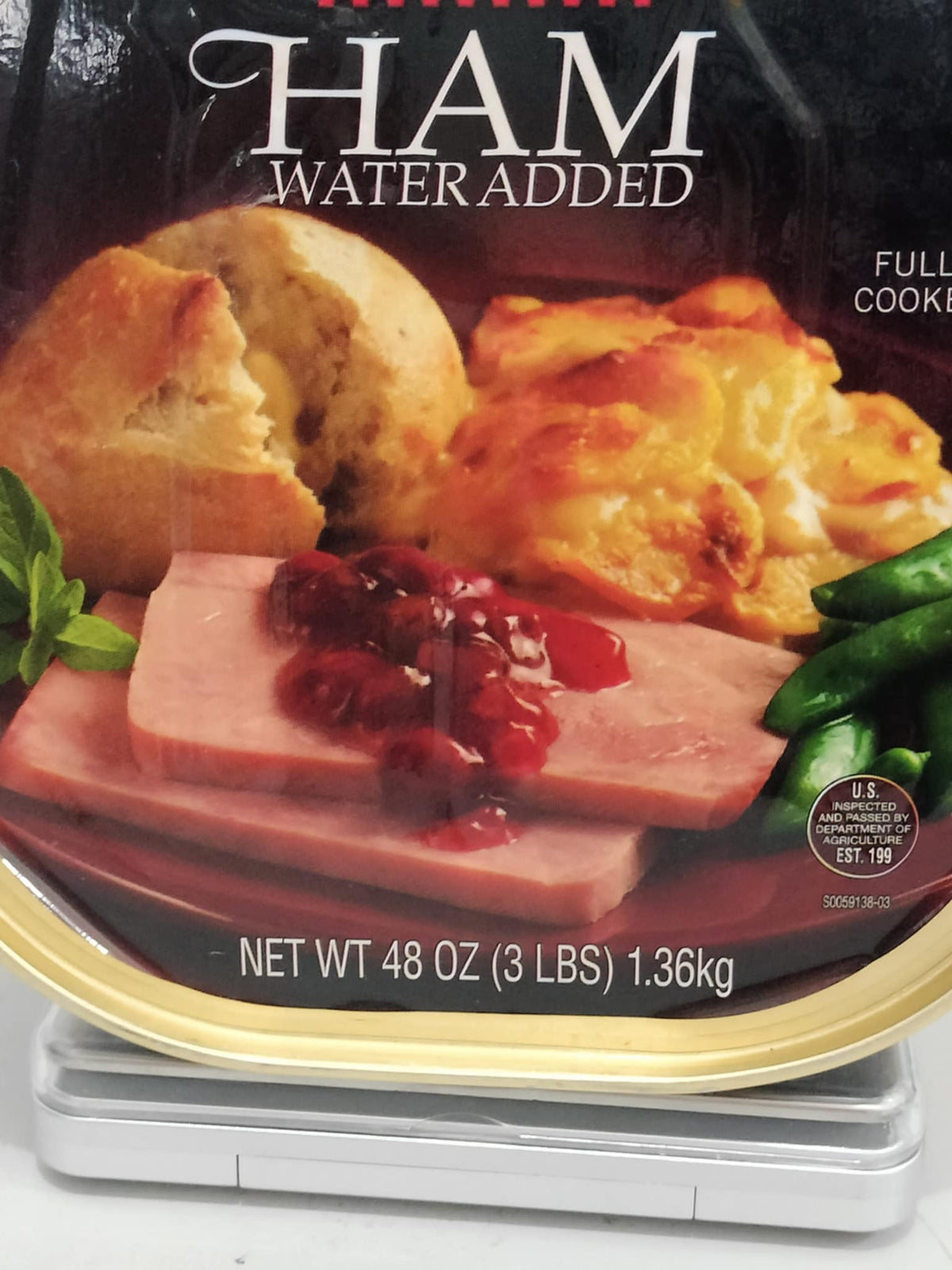 HORMEL Canned Ham, Fully Cooked, Refrigerated, 48 oz Steel Can