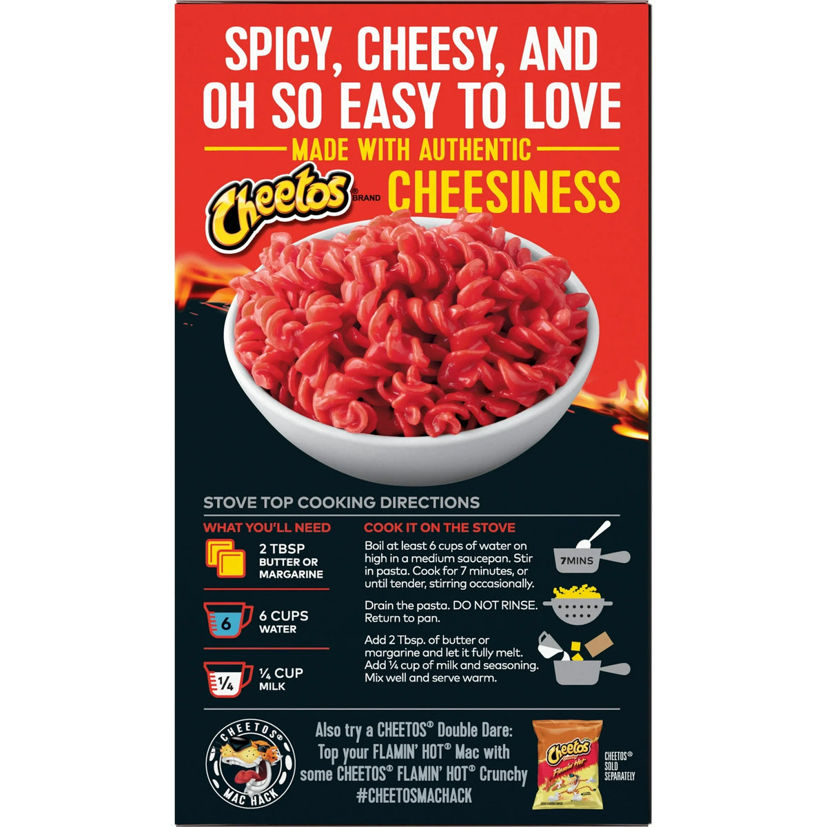 Cheetos Mac 'N Cheese, Flamin' Hot Flavor, 5.6 oz Box 160g