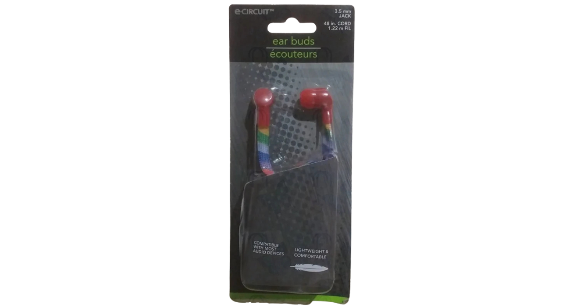 E-circuit Ear Buds 3.5mm/48in.cord/1.22m Fil Compatible With Most Audio Devices