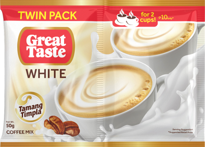Great Taste White 3-in-1 Coffee Mix Twin Pack | 50g