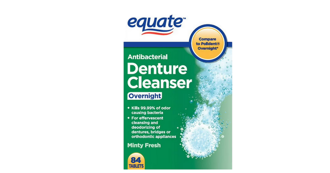 Equate Antibacterial Denture Cleansers Tablets, 84 Count