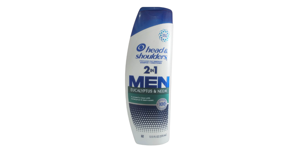Head & Shoulders Mens 2 in 1 Shampoo Eucalyptus & Neem, 12.5 oz(370ml)