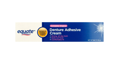 Equate Complete Original Denture Adhesive Cream, 2.4 oz(68g)