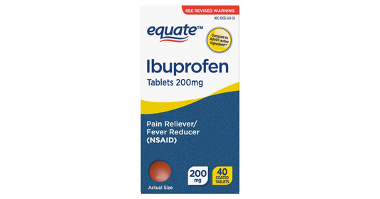 Equate Ibuprofen 200mg Pain Reliever/Fever Reducer 40 Coated Tablets