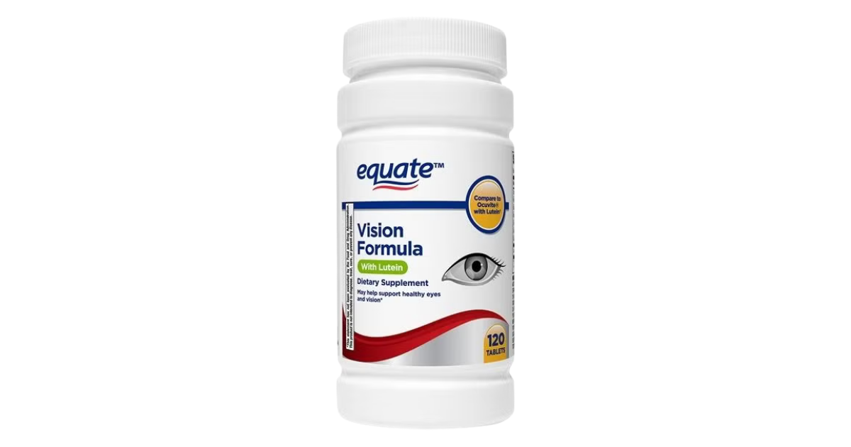 Equate Vision Formula with Lutein Tablets Dietary Supplement, 120 Count