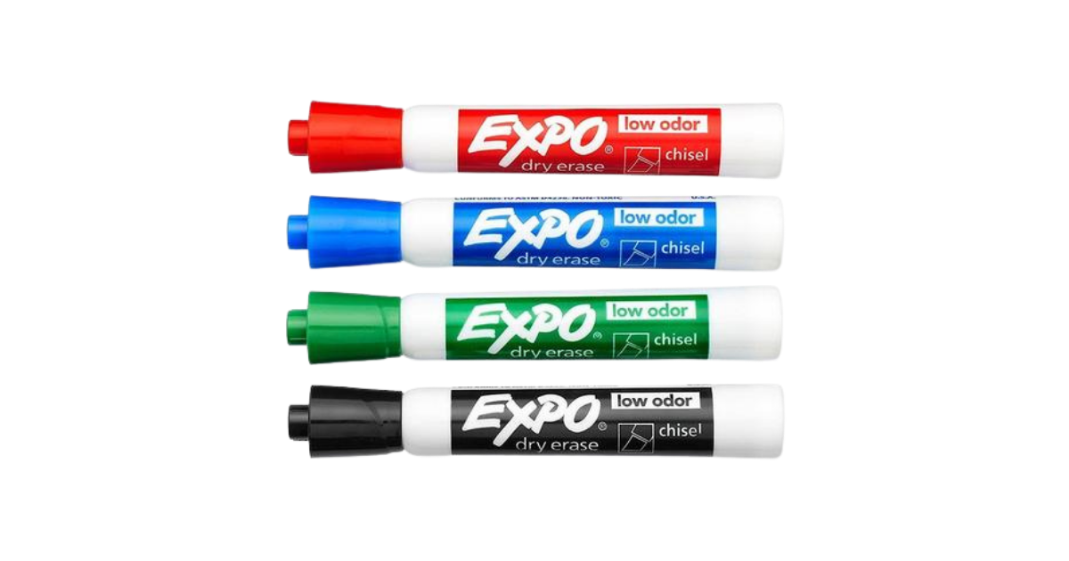 Expo Dry Erase Markers Low Odor Ink Chisel Tip