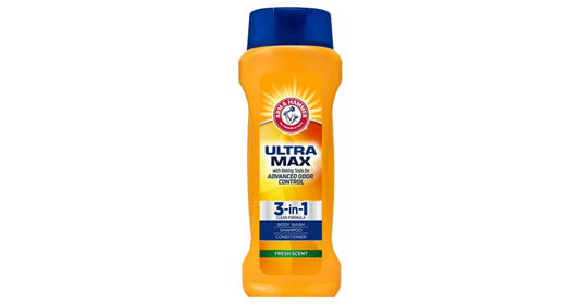 Arm & Hammer Ultra Max 3 in 1 Bodywash Shampoo, Conditioner 12 oz(354.8ml) U.S.A