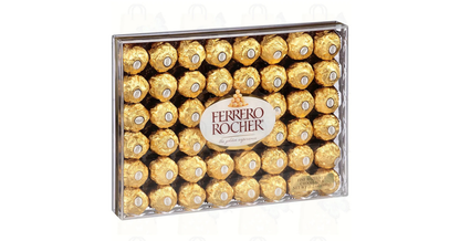 Ferrero Rocher Fine Hazelnut Chocolates, Chocolate Gift Box, 48 Count Flat, 21.2 oz